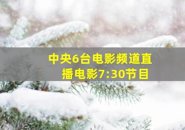 中央6台电影频道直播电影7:30节目