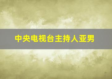 中央电视台主持人亚男