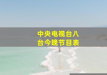 中央电视台八台今晚节目表