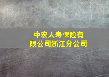 中宏人寿保险有限公司浙江分公司