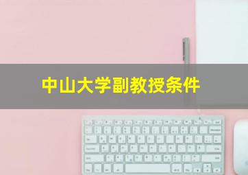 中山大学副教授条件