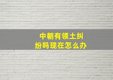 中朝有领土纠纷吗现在怎么办