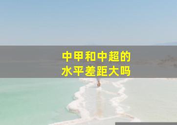 中甲和中超的水平差距大吗