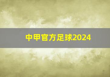 中甲官方足球2024