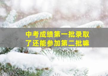 中考成绩第一批录取了还能参加第二批嘛