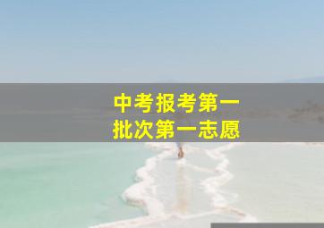 中考报考第一批次第一志愿