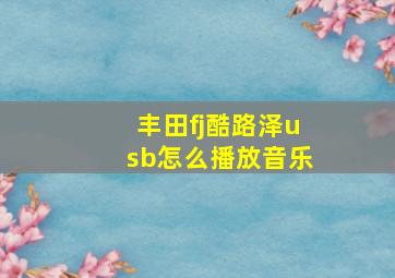 丰田fj酷路泽usb怎么播放音乐