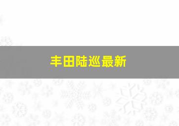 丰田陆巡最新