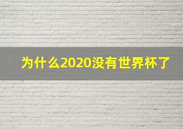 为什么2020没有世界杯了