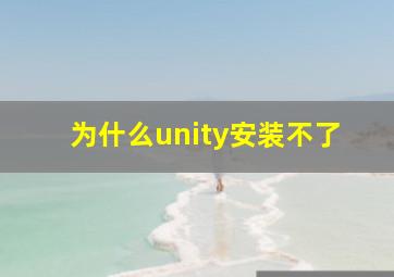 为什么unity安装不了