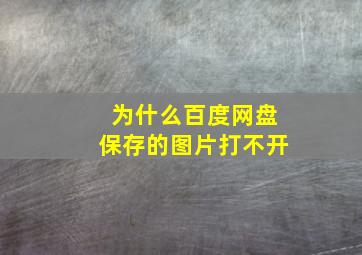 为什么百度网盘保存的图片打不开