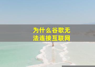 为什么谷歌无法连接互联网