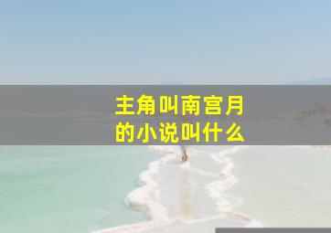 主角叫南宫月的小说叫什么