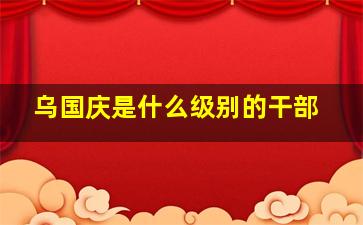 乌国庆是什么级别的干部