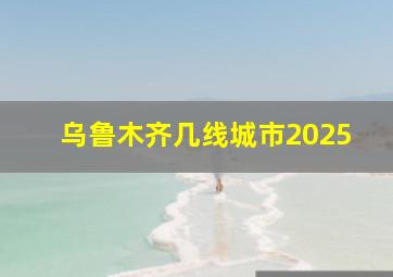 乌鲁木齐几线城市2025