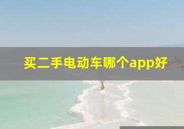 买二手电动车哪个app好