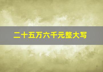 二十五万六千元整大写