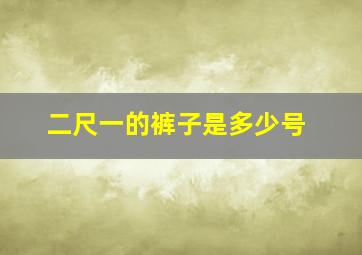 二尺一的裤子是多少号