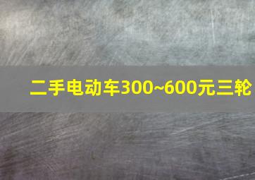 二手电动车300~600元三轮