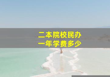 二本院校民办一年学费多少