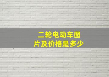 二轮电动车图片及价格是多少