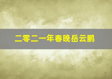 二零二一年春晚岳云鹏