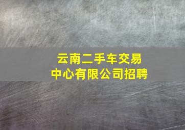 云南二手车交易中心有限公司招聘