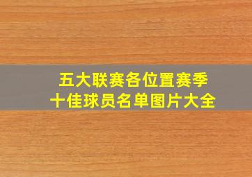 五大联赛各位置赛季十佳球员名单图片大全