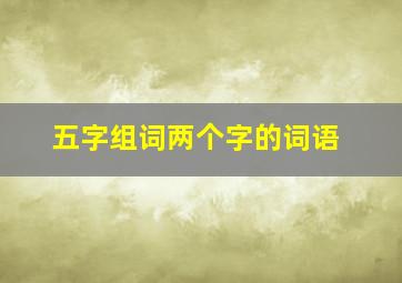 五字组词两个字的词语