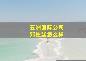 五洲国际公司邓柱廷怎么样