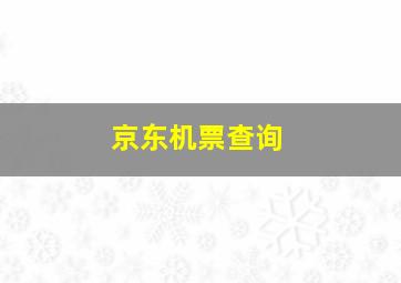 京东机票查询