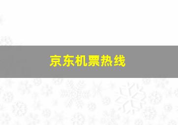 京东机票热线