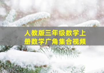 人教版三年级数学上册数学广角集合视频