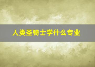 人类圣骑士学什么专业