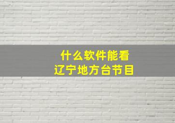 什么软件能看辽宁地方台节目