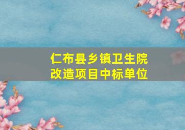 仁布县乡镇卫生院改造项目中标单位