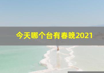 今天哪个台有春晚2021