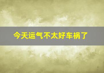 今天运气不太好车祸了