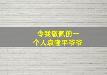 令我敬佩的一个人袁隆平爷爷