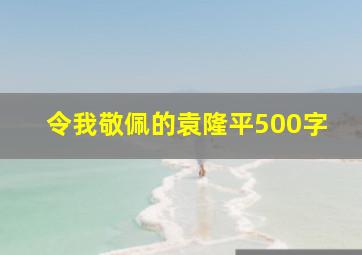 令我敬佩的袁隆平500字