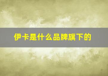 伊卡是什么品牌旗下的