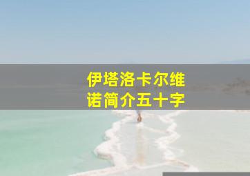 伊塔洛卡尔维诺简介五十字