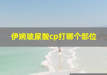 伊婉玻尿酸cp打哪个部位