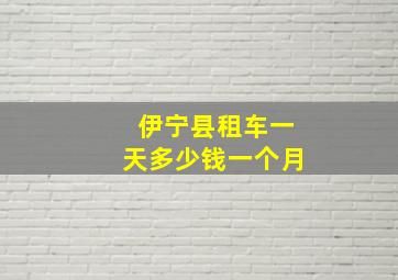 伊宁县租车一天多少钱一个月