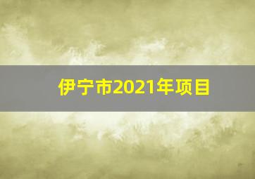 伊宁市2021年项目