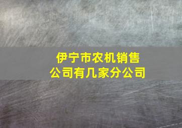 伊宁市农机销售公司有几家分公司