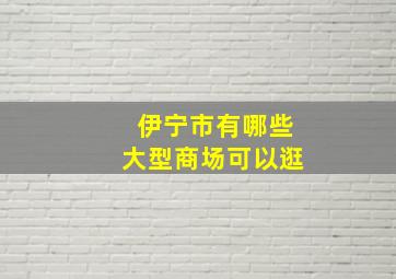 伊宁市有哪些大型商场可以逛