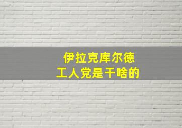 伊拉克库尔德工人党是干啥的