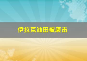 伊拉克油田被袭击