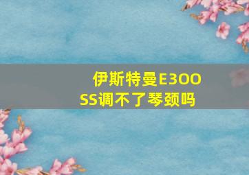 伊斯特曼E3OOSS调不了琴颈吗